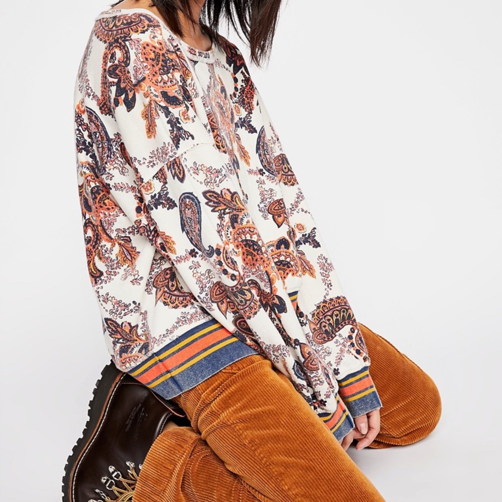 Free People Sporty Flora Pullover